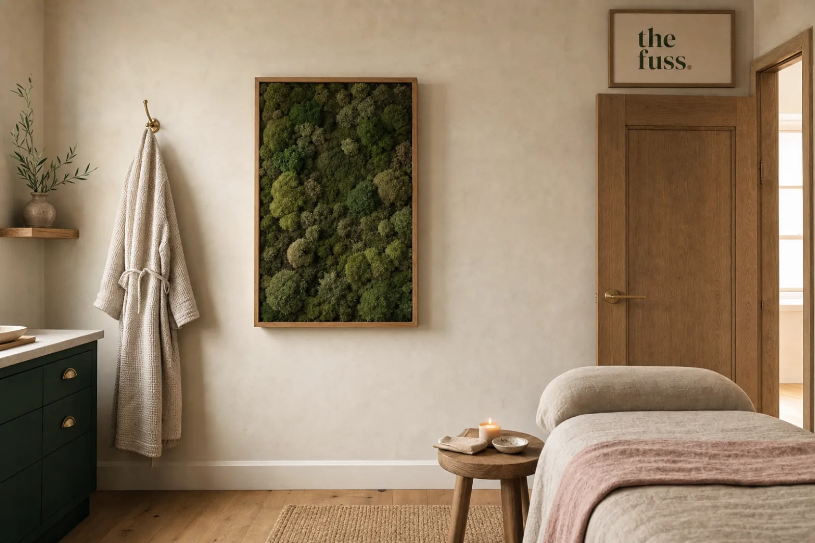 Moss wall, door side